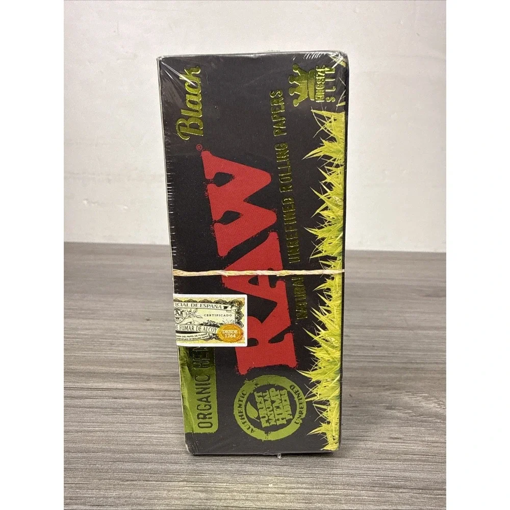 RAW‎ Black Organic King Size Slim Rolling Papers (Full Box)
